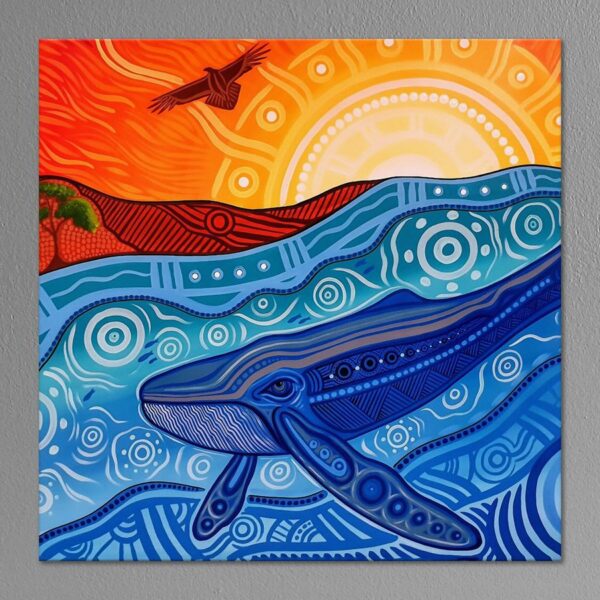 Картина интерьерная на холсте «Голубой кит»